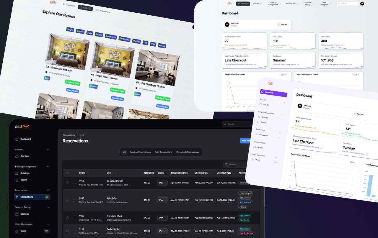 Eisar Reserve: Room reservation system
