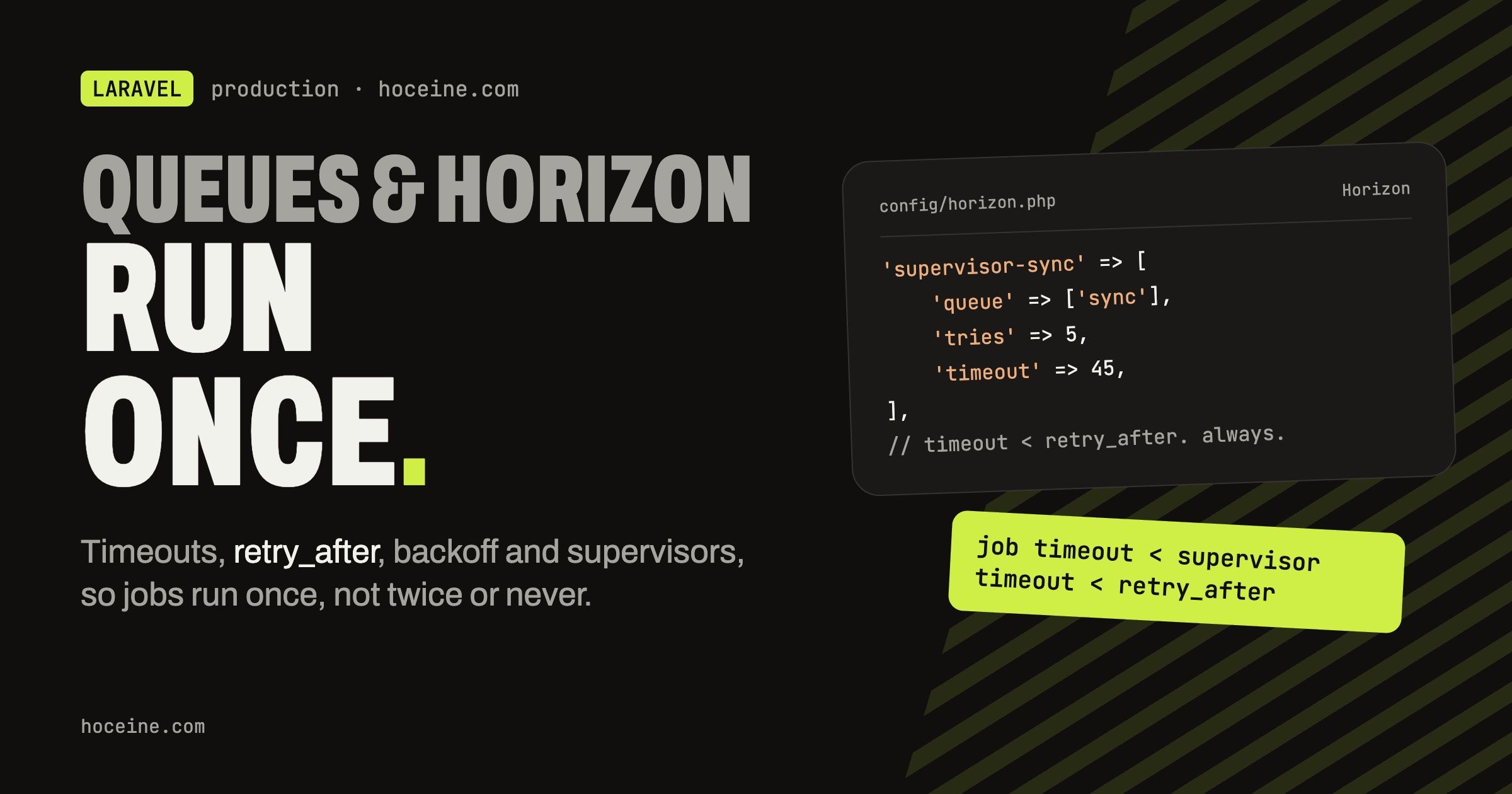 Running Laravel Queues in Production with Horizon: Timeouts, Retries and Supervisors