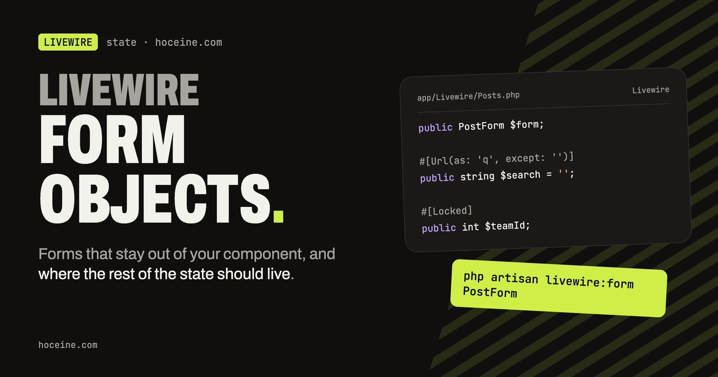 Livewire Form Objects, and Where Component State Should Live