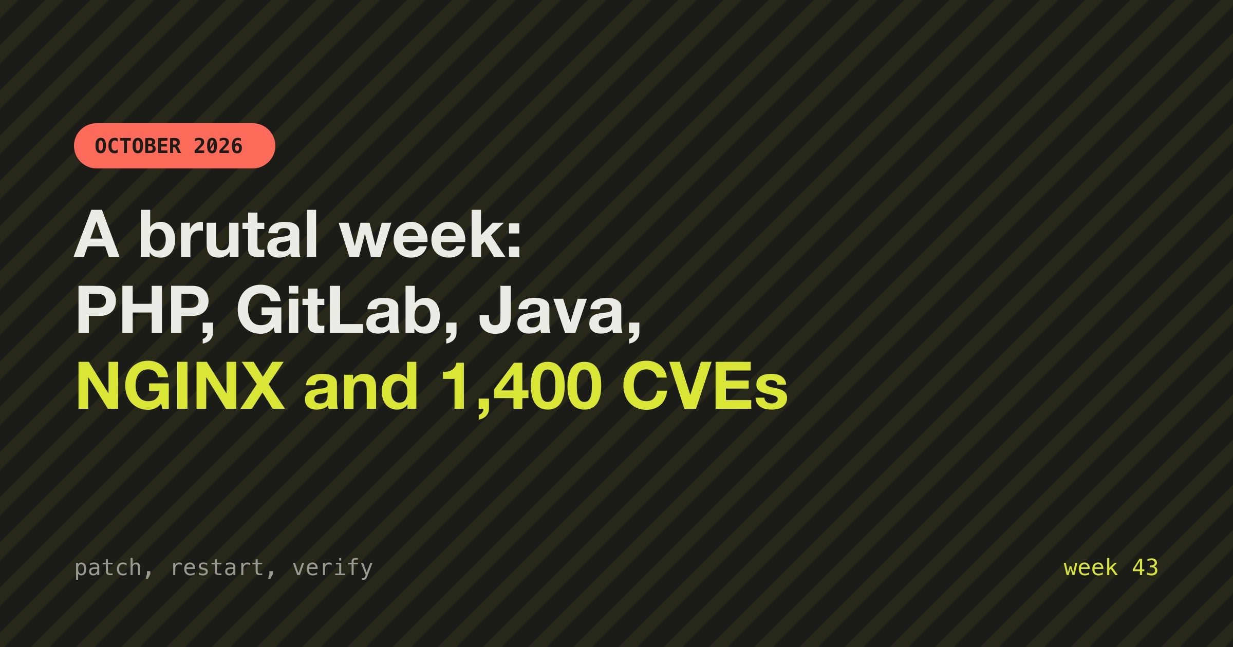 The Worst Security Week of 2026: GitLab 10.0, Java, NGINX, Node and 1,400 Windows CVEs