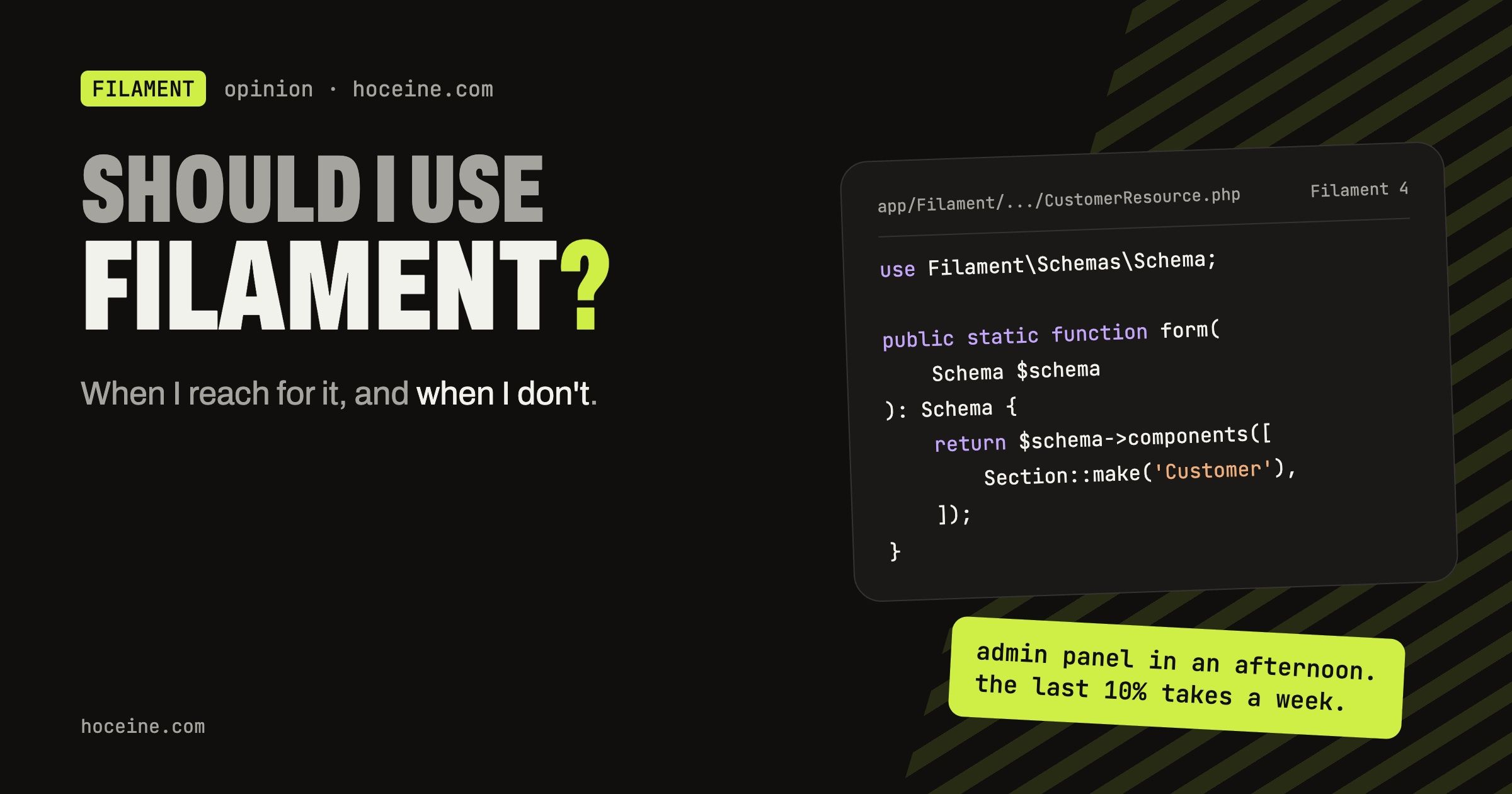 Should I Use FilamentPHP? When I Reach for It and When I Don't